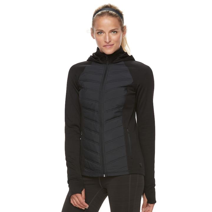 Women's Fila Sport&reg; Fleece Zip-up Hoodie, Size: Xs, Oxford
