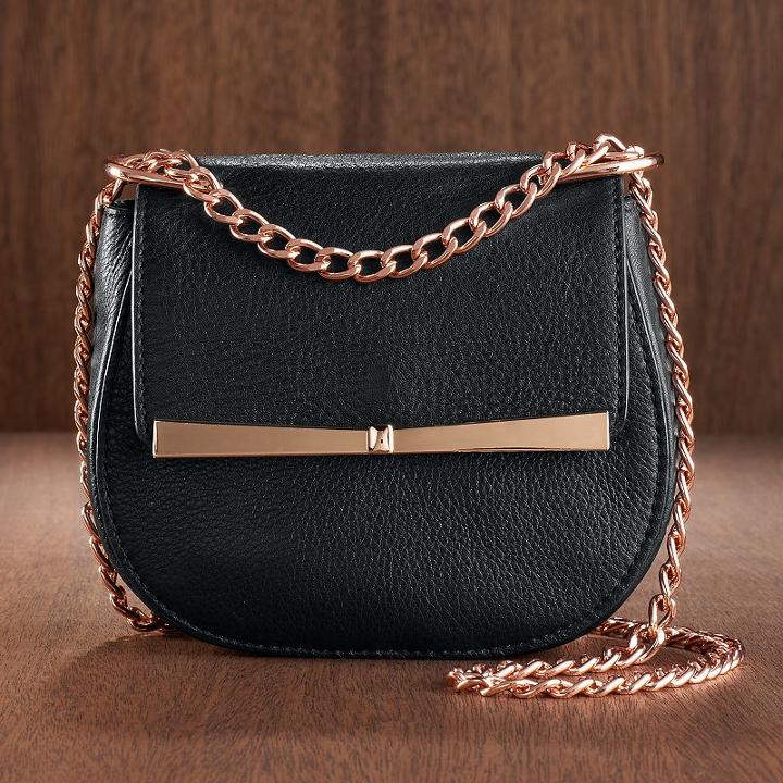 Lc Lauren Conrad Runway Collection Leather Bow Mini Crossbody Bag, Women's, Grey