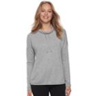 Women's Sonoma Goods For Life&trade; Pajamas: Cowlneck Banded-bottom Sweatshirt, Size: Xl, Med Grey