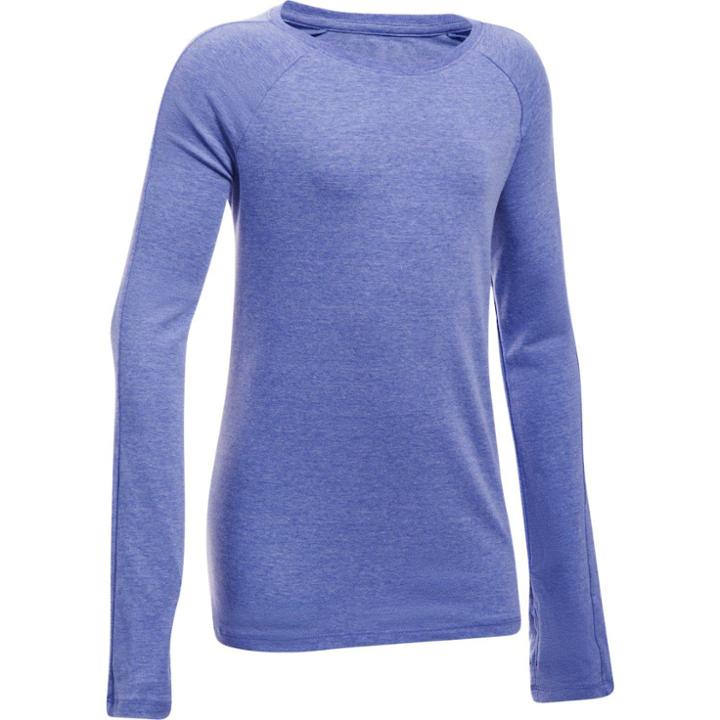 Girls 7-16 Under Armour Favorite Knit Long Sleeve Tee, Size: Xl, Lt Purple