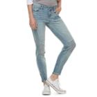 Juniors' Candie's&reg; Zipper Ankle Moto Skinny Jeans, Teens, Size: 1, Purple
