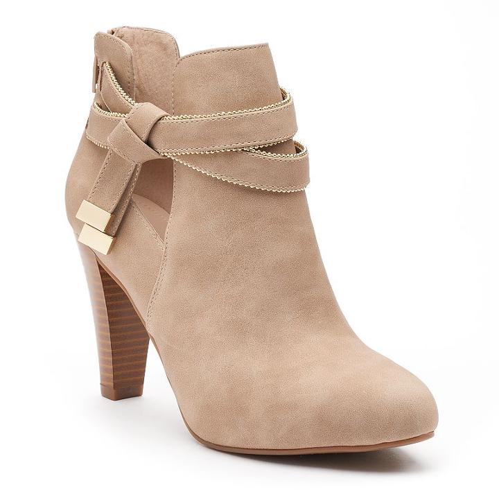 Jennifer Lopez Charlie Women's High Heel Ankle Boots, Size: 9, Beig/green (beig/khaki)