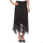 Women's Apt. 9&reg; Handkerchief Maxi Skirt, Size: Xlrg Av/rg, Black
