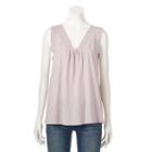 Women's Sonoma Goods For Life&trade; Lace Trim Tank, Size: Small, Med Purple