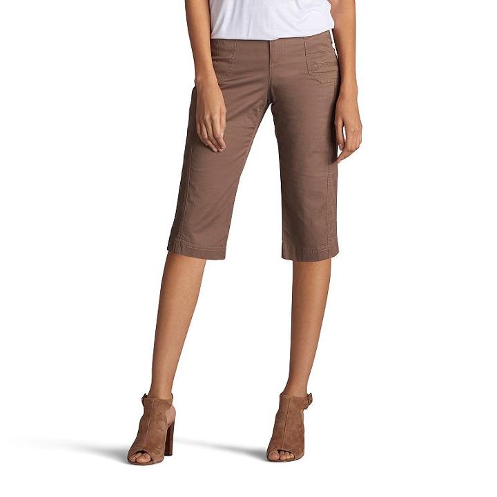 Women's Lee Middleton Skimmer Capris, Size: 14 Avg/reg, Grey