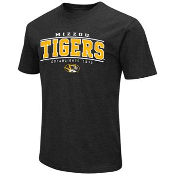 Men's Campus Heritage Missouri Tigers Established Tee, Size: Small, Black