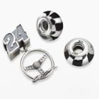 Insignia Collection Nascar Jeff Gordon Sterling Silver 24 Steering Wheel Charm And Bead Set, Women's, Black