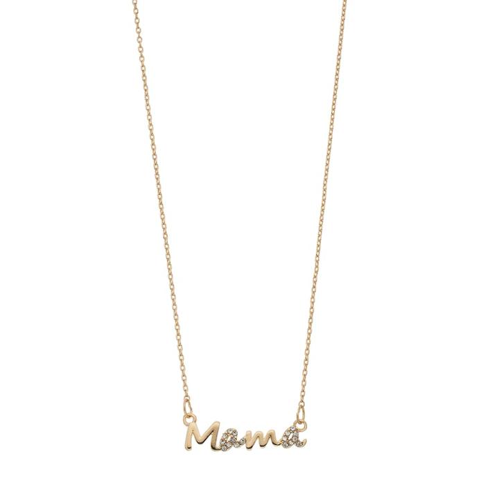Lc Lauren Conrad Simulated Crystal Mama Necklace, Women's, Gold