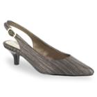 Easy Street Faye Women's Slingback Heels, Size: 8.5 Ww, Brown