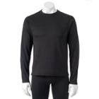 Men's Vry Wrm Microfleece Performance Thermal Base Layer Crew Tee, Size: Medium, Black