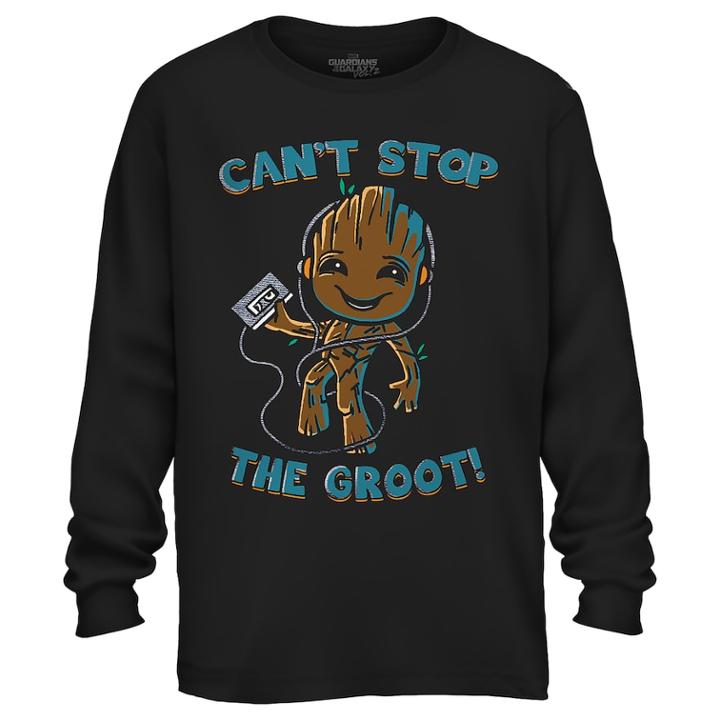 Boys 8-20 Guardians Of The Galaxy Groot Tee, Size: Small, Black