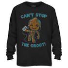 Boys 8-20 Guardians Of The Galaxy Groot Tee, Size: Small, Black
