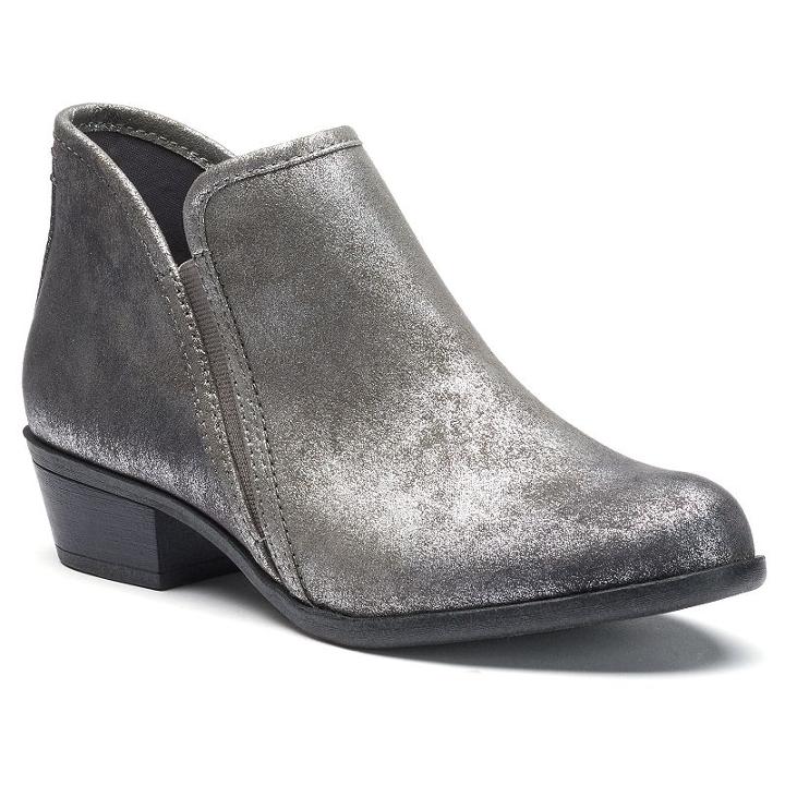 So&reg; Meme Women's Block Heel Ankle Boots, Teens, Size: Medium (7.5), Grey