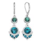 Napier Simulated Crystal Nickel Free Drop Earrings, Women's, Turq/aqua