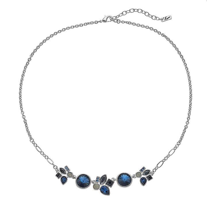Simply Vera Vera Wang Swarovski Crystal Cluster Necklace, Women's, Blue