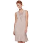 Women's Apt. 9&reg; Sleeveless Lace Insert Dress, Size: Xl, Med Pink