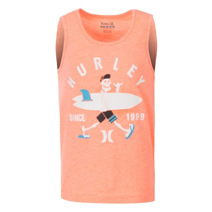 Boys 4-7 Hurley Local Dude Skeleton Surfer Graphic Tank, Size: 5, Brt Orange