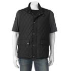 Men's Towne Diamond Quilted Vest, Size: Large, Black