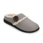 Dearfoams Women's Microfiber Memory Foam Quilted Clog Slippers, Size: Large, Med Grey