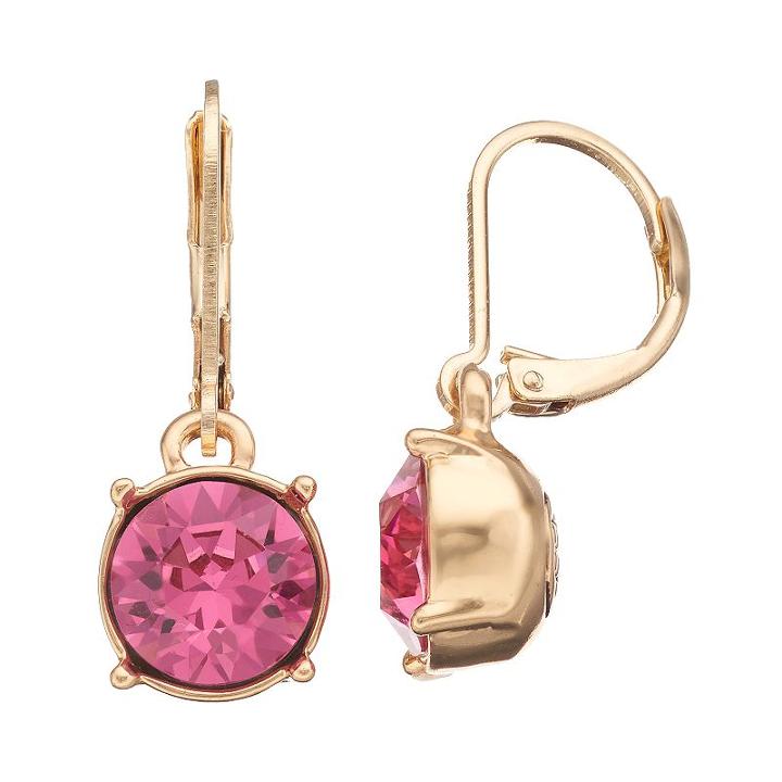Dana Buchman Circle Drop Earrings, Women's, Brt Pink