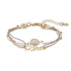Lc Lauren Conrad Cubic Zirconia Mom Multistrand Nickel Free Bracelet, Women's, Grey