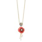Dana Buchman Poppy Pendant Necklace, Women's, Red
