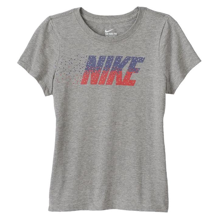 Girls 7-16 Nike Athletic-cut Tee, Girl's, Size: Medium, Grey Other