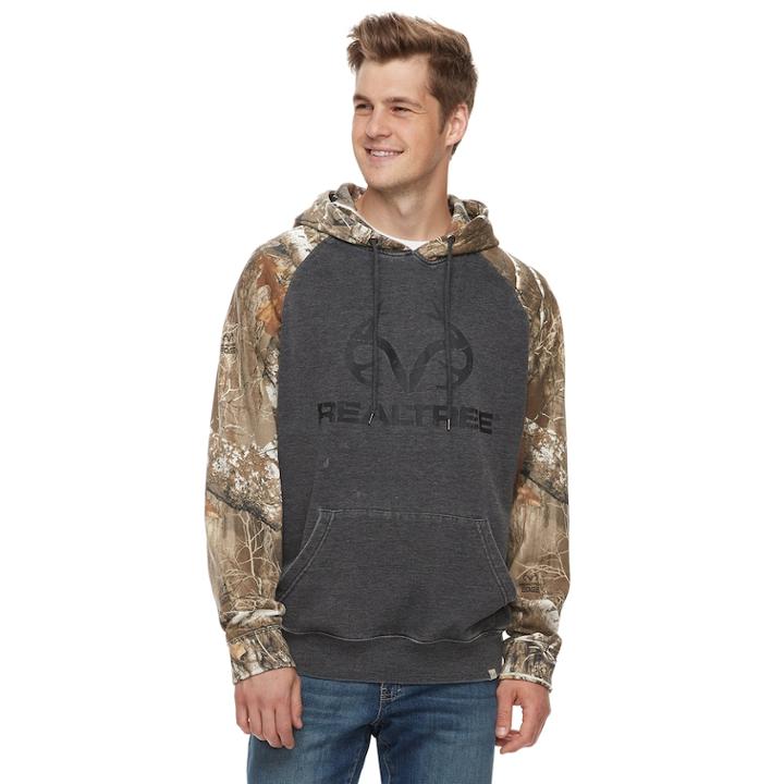 Men's Realtree Shadow Pull-over Hooded Fleece, Size: Xxl, Black