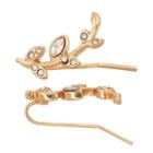 Lc Lauren Conrad Leafy Vine Nickel Free Climber Earrings, Women's, Gold Tone