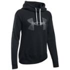 Women's Under Armour Favorite Fleece Metallic Logo Hoodie, Size: Xl, Black