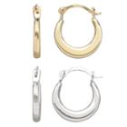 Everlasting Gold 10k Gold Hoop Earring Set, Women's, Multicolor