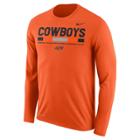 Men's Nike Oklahoma State Cowboys Dri-fit Legend Staff Long-sleeve Tee, Size: Medium, Orange