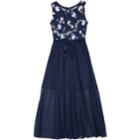 Girls 7-16 Iz Amy Byer Sleeveless Floral Maxi Dress, Size: 14, Navy Blush