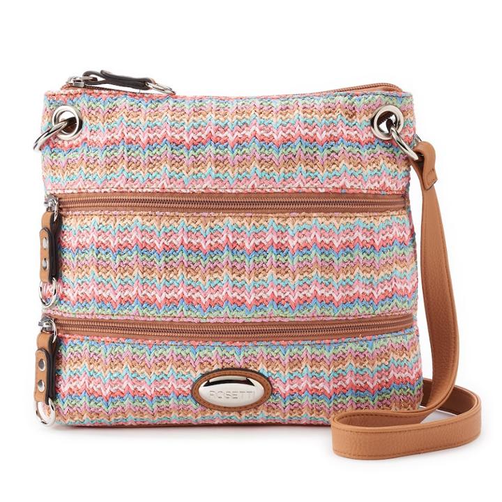 Rosetti Demi Shimmery Striped Mini Crossbody Bag, Women's, Light Pink