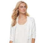 Women's Ronni Nicole Embellished Trim Shrug, Size: Regular, White