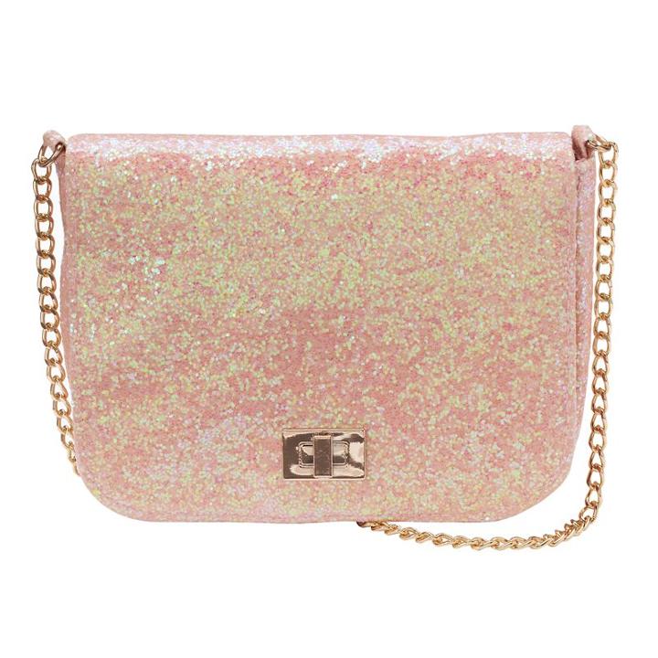 Girls 4-16 Glitter Crossbody Bag, Pink Other