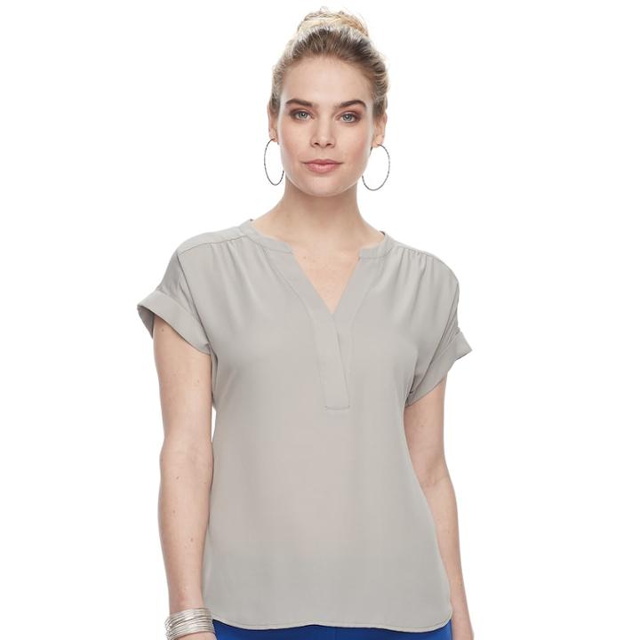 Women's Apt. 9&reg; Dolman Crepe Blouse, Size: Xs, Grey