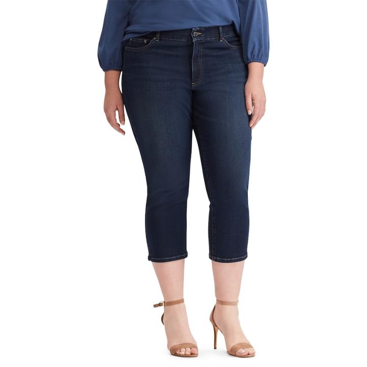 Plus Size Chaps Skinny Capris, Women's, Size: 16 W, Blue