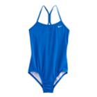 Girls 7-14 Nike Racerback Tank Swimsuit, Size: 10, Blue