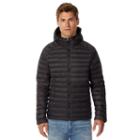 Men's Heat Keep Modern-fit Packable Hooded Jacket, Size: Medium, Black