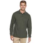 Men's Haggar Classic-fit Soft Touch Jacquard Polo, Size: Large, Green