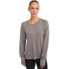 Women's Spalding Layering Twist Back Yoga Tee, Size: Large, Med Grey