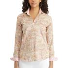 Women's Chaps Button-down Shirt, Size: Medium, Lt Beige