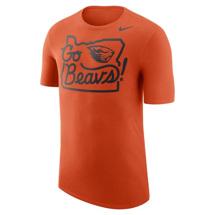 Men's Nike Oregon State Beavers Local Elements Tee, Size: Small, Orange