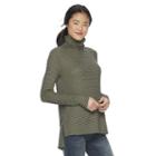 Juniors' Mudd&reg; High-low Turtleneck Top, Girl's, Size: Medium, Green