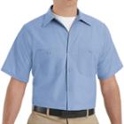 Men's Red Kap Classic-fit Industrial Button-down Work Shirt, Size: Small, Blue