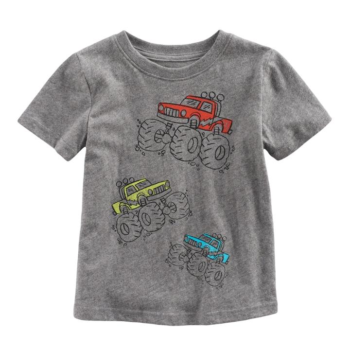 Toddler Boy Jumping Beans&reg; Heathered Graphic Tee, Size: 5t, Med Grey