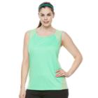 Plus Size Women's Tek Gear&reg; Performance Base Layer Workout Tank, Size: 1xl, Med Green