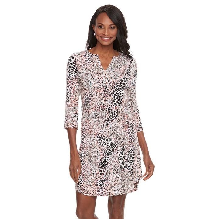 Women's Dana Buchman Shirtdress, Size: Xs, Lt Orange