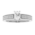 14k Gold Emerald Cut 3/4 Carat T.w. Igl Certified Diamond Engagement Ring, Women's, Size: 8, White
